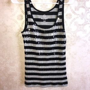 Striped Sequined TANK TOP